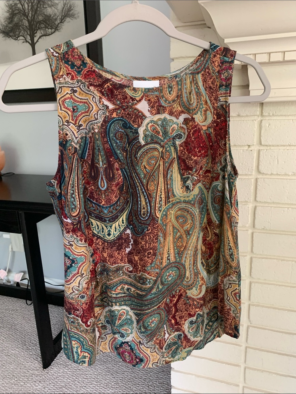 J.Jill Paisley Sleeveless Tank Top XS Petite